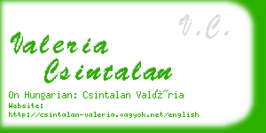 valeria csintalan business card